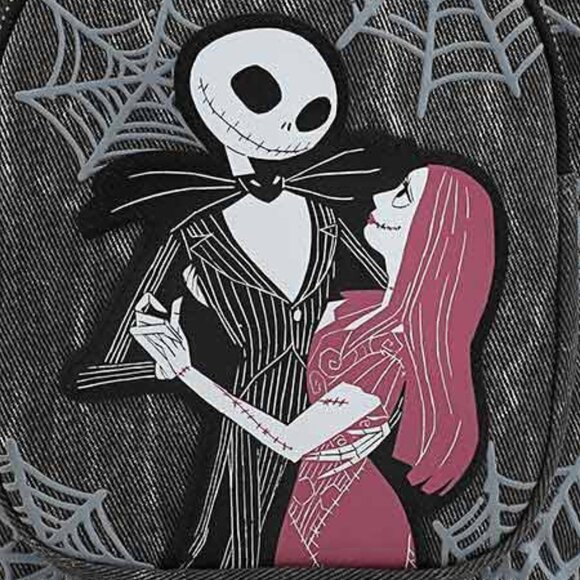 Nightmare Before Christmas Jack and Sally Mini Backpack with Zero Coin ID Wallet - Picture 9 of 13